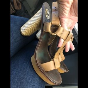 Tory Burch nude platform sandals